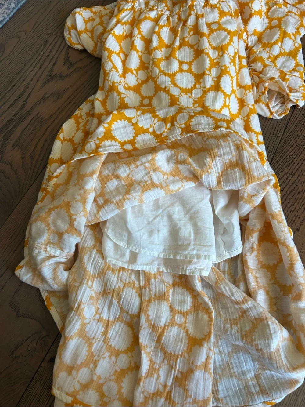 NWT! Time and Tru Women's Cotton Tiered Midi Dress with Elbow Length Sleeves SzM - Picture 12 of 12